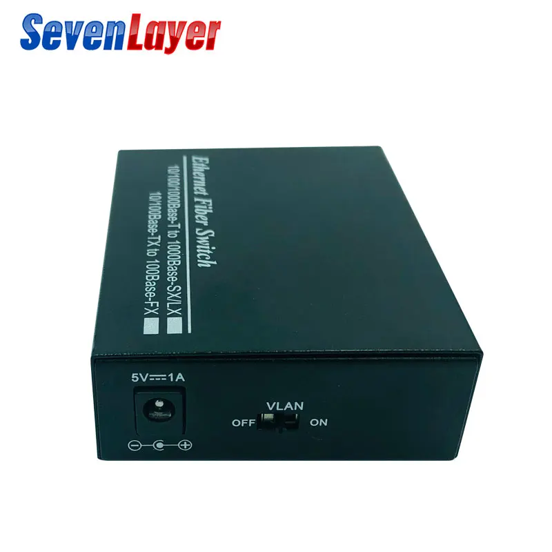 Медиаконвертер 1 SC 2 RJ45 UTP 10/100/1000M Fast Ethernet коммутатор преобразователь 20 км