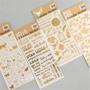 Мультфильм золотые Животные наклейки детские игрушки Аниме подарок для DIY на книгу ноутбук мобильный телефон скейтборд детские наклейки пакет