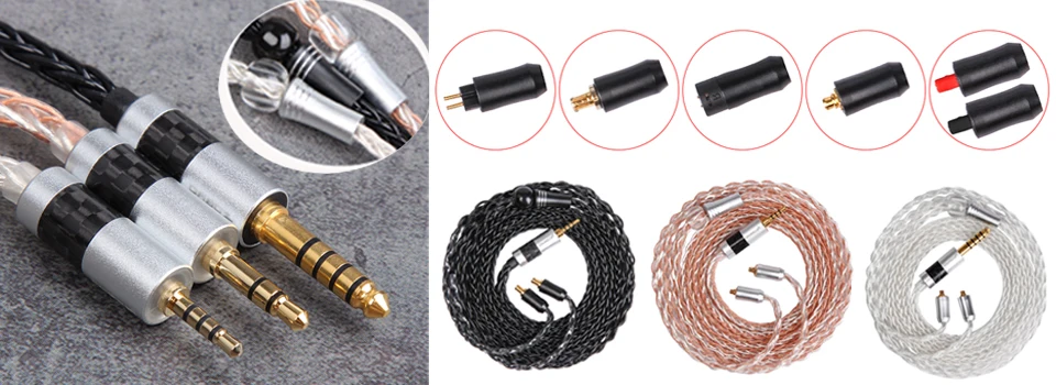 FDBRO 8 ядерный мини посеребренные компакт-дисков кабель IE80 MMCX 2Pin A2DC IM 2,5/3,5/4,4 мм балансный кабель для SE315 SE425 SE535 SE846 UE900 H3