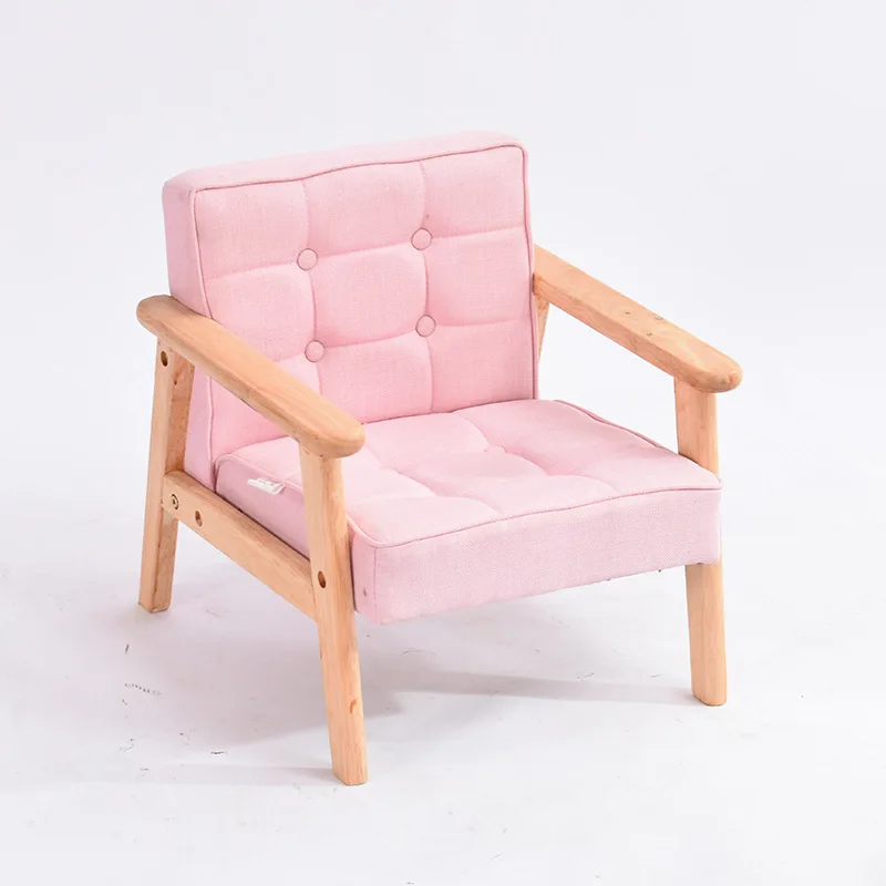 Cloth art 3 Одноместный детский диван из цельного дерева, детский сад, обучающее сиденье, центр раннего образования, маленький диван, детский реквизит для фотосъемки - Цвет: Cloth art 3