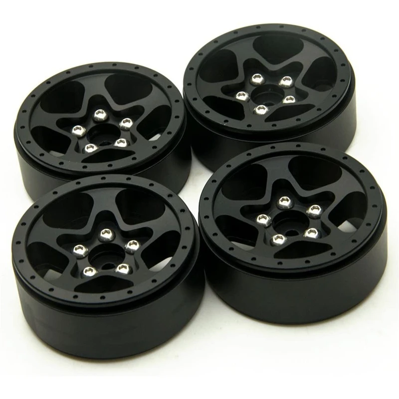 

4 Pcs Metal Alloy 1.9 Inch Beadlock Wheel Rims Hubs for Axial SCX10 TAMIYA CC01 D90 1/10 RC Crawler Car Parts