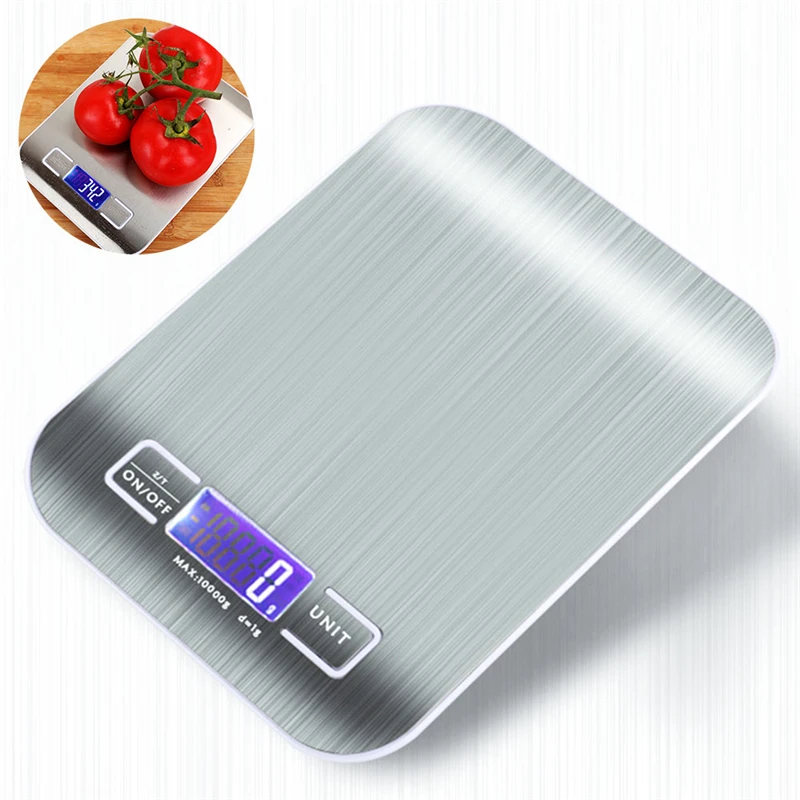 10 кг/5 кг OZ/ML/LB/G Кухонные весы из нержавеющей стали пищевая диета почтовый баланс