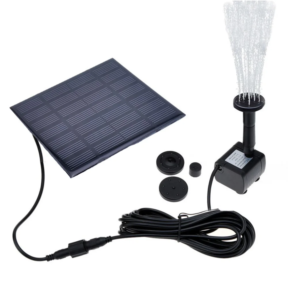 

1.2W Solar Fountain Free Standing Floating Submersible Solar Water Pump with 4 Sprinkler Heads for Different Water Flows