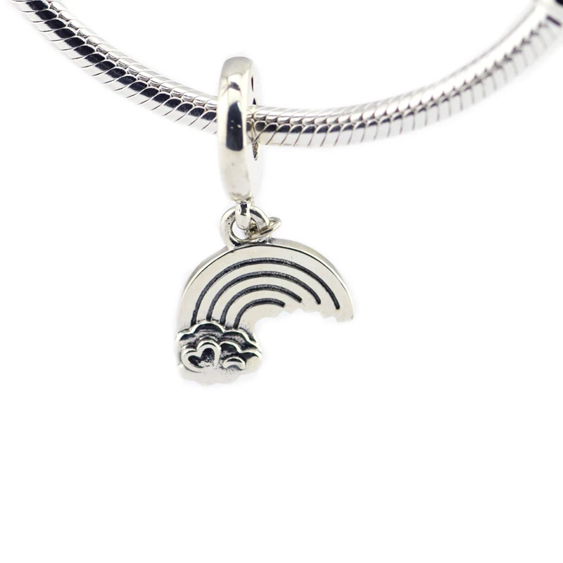 Модное ювелирное изделие Rainbow of Love Charm из стерлингового серебра для женщин подходит для оригинальных браслетов 925.
