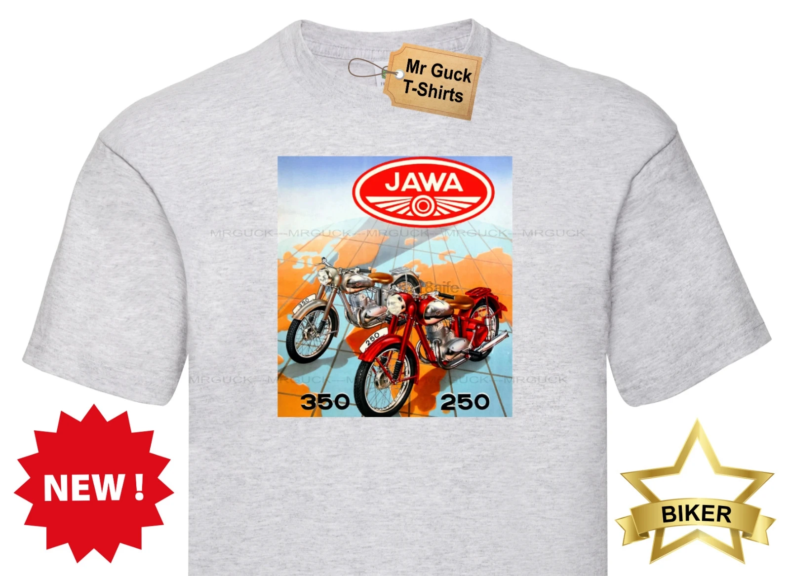 Футболка мужская женская унисекс Байкер JAWA 250 350 мотоцикл на заказ мотоциклист| |