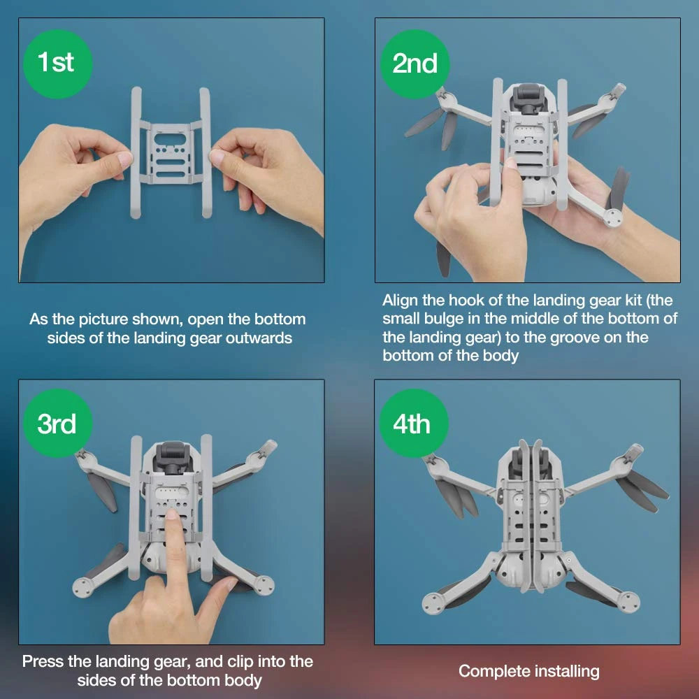 Складное шасси для DJI Mavic Mini 2 Расширенная высота опора ног защитная подставка