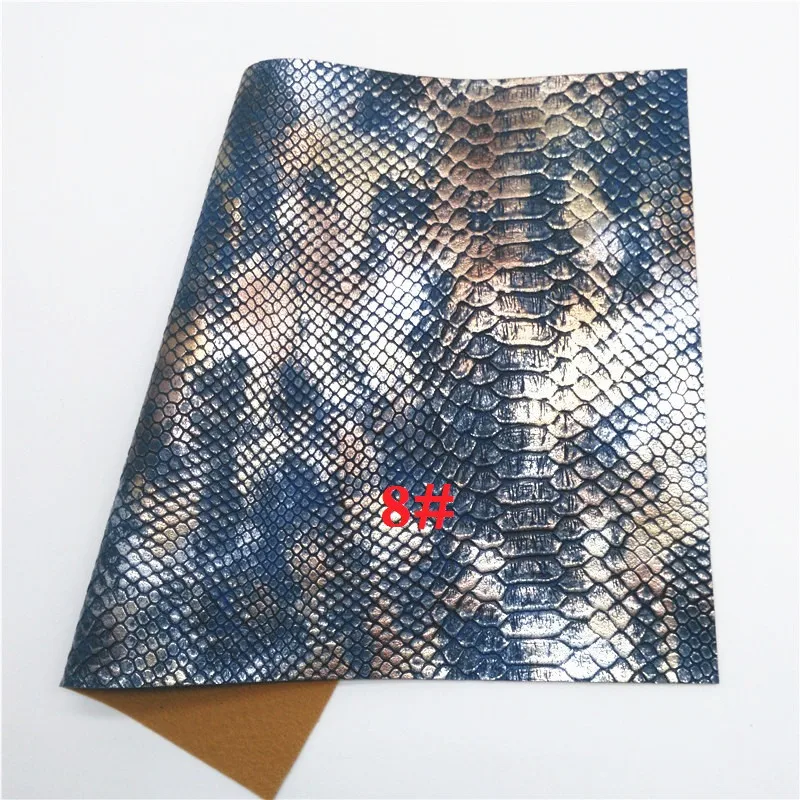 8 Glitterwishcome 21X29 см A4 размер винил для бантов металлическая змеиная кожа, синтетическая искусственная кожа листы для бантов, GM494A - Цвет: 8