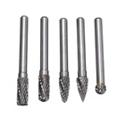 Фрезы из карбида вольфрама с хвостовиком 6 мм, 5 шт.компл.