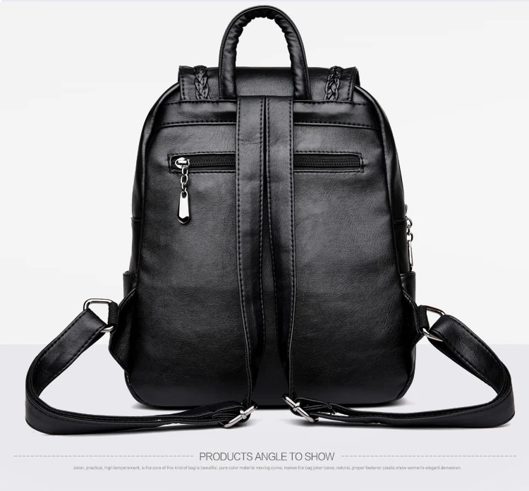 Women Backpack High Quality sheepskin Fashion Backpacks School Bags For Teenage Girls Anti Theft Backpack Bag For Women mochila