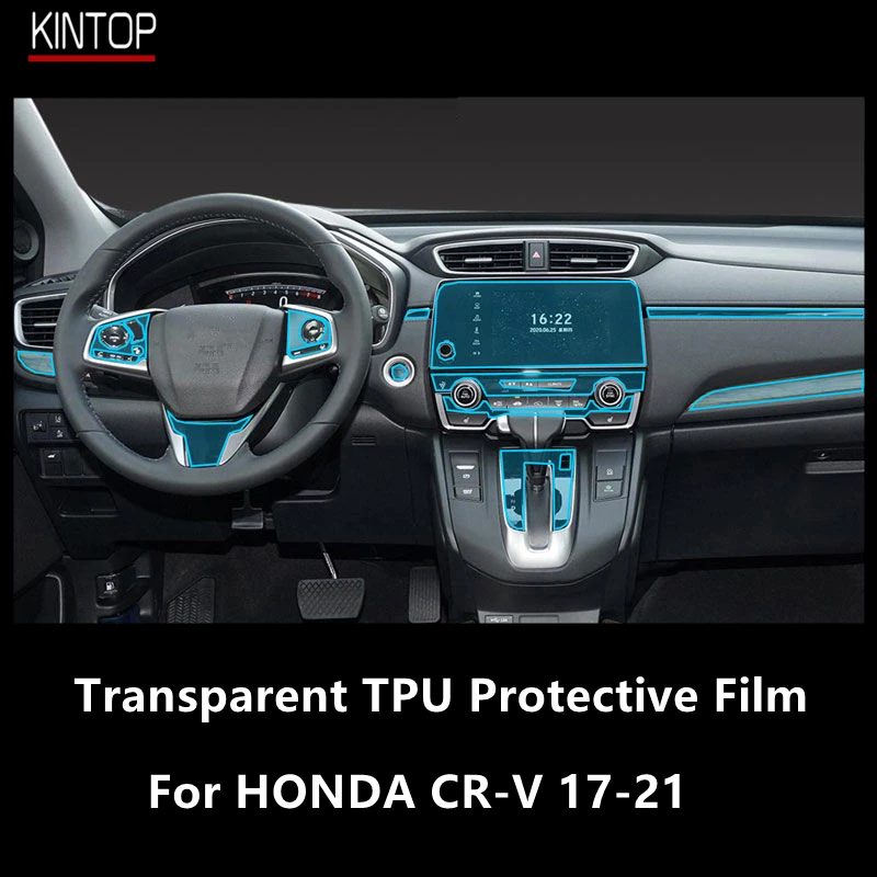 For HONDA CR-V 17-21 Car Interior Center Console Transparent TPU Protective Film Anti-scratch Repair Film Accessories Refit