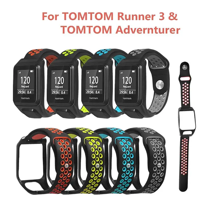 Замена дышащего браслета ремешок силиконовый браслет для Tomtom Runner 3/Adventurer/Golfer 2/Runner