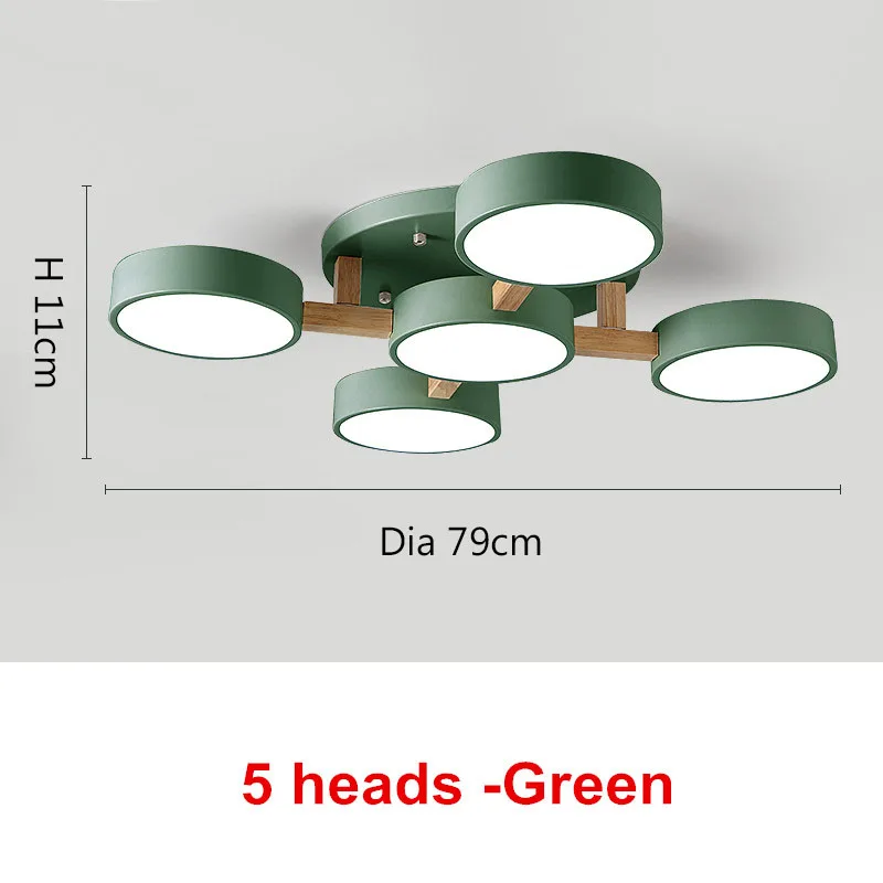 

Modern Minimalist Chandelier LED Ceiling Lamp Nordic Personality Macaron Wooden Lamp Pendant Lighting Lustre Lamp