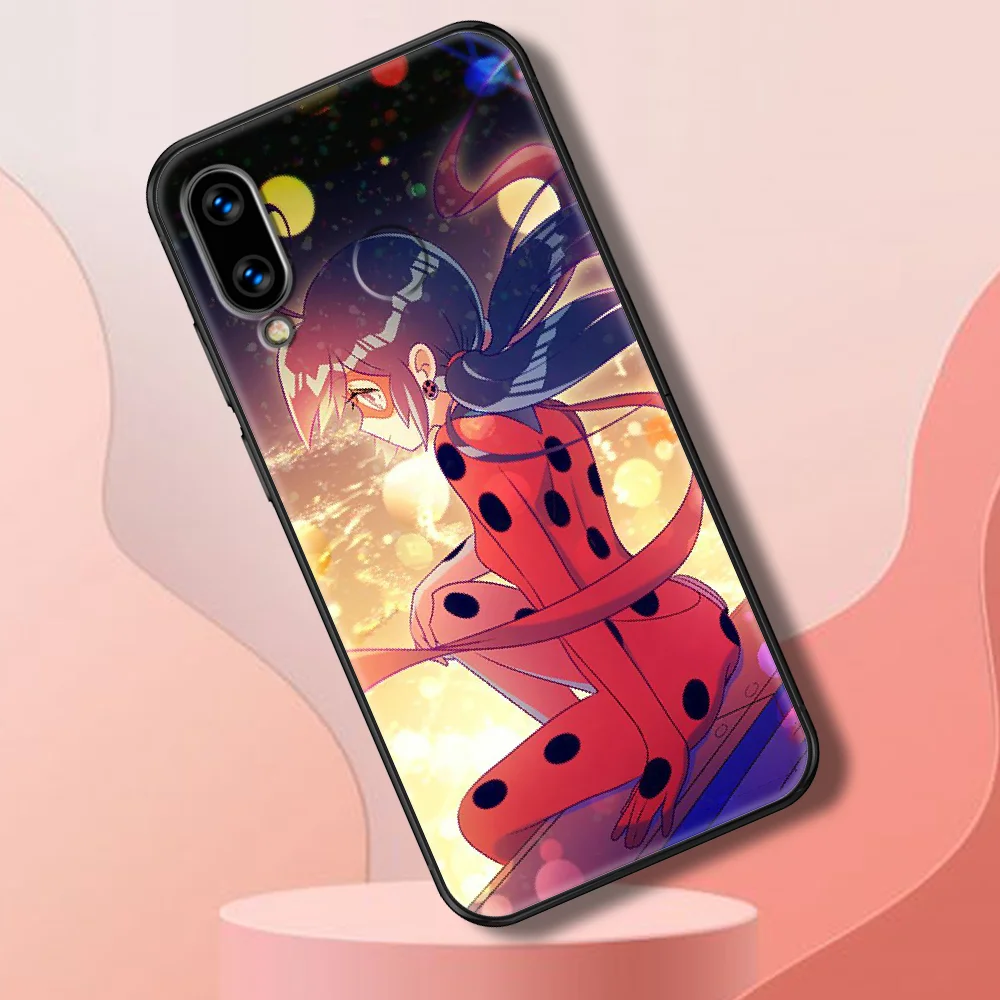 

Seven Star Girl Ladybugies Phone case For Huawei Honor 6 7 8 9 10 10i 20 A C X Lite Pro Play black soft cover painting