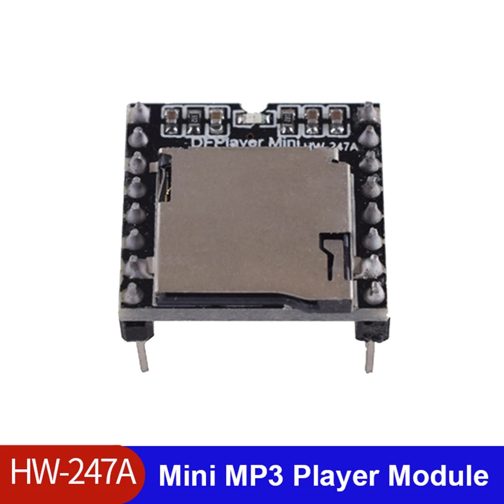 

HW-247A мини модуль MP3-плеера MP3 аудио Плата декодирования голоса Sup порт ing последовательный порт UNO DF плеер TF карта U диск