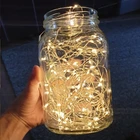 1-3 м гирлянды светодиодные огни теплый белый светодиод гирляндой Гирлянда для дома Рождества Одежда для свадьбы, дня рождения украшения Батарея на солнечных батареях лампа