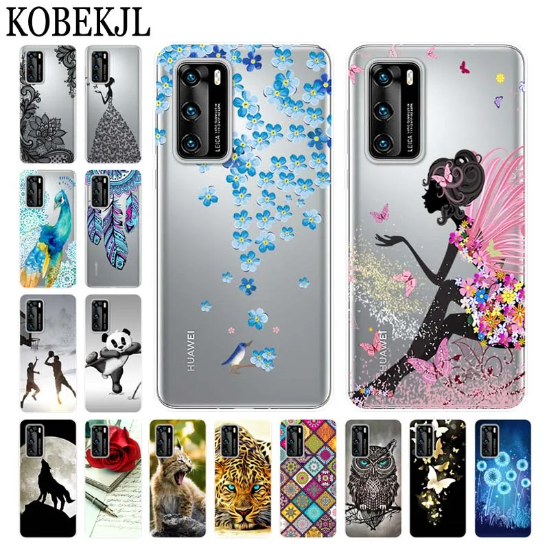 Чехол для Huawei P40 uawei Pro мультяшный ТПУ силиконовый мягкий чехол телефона Plus P40Pro +