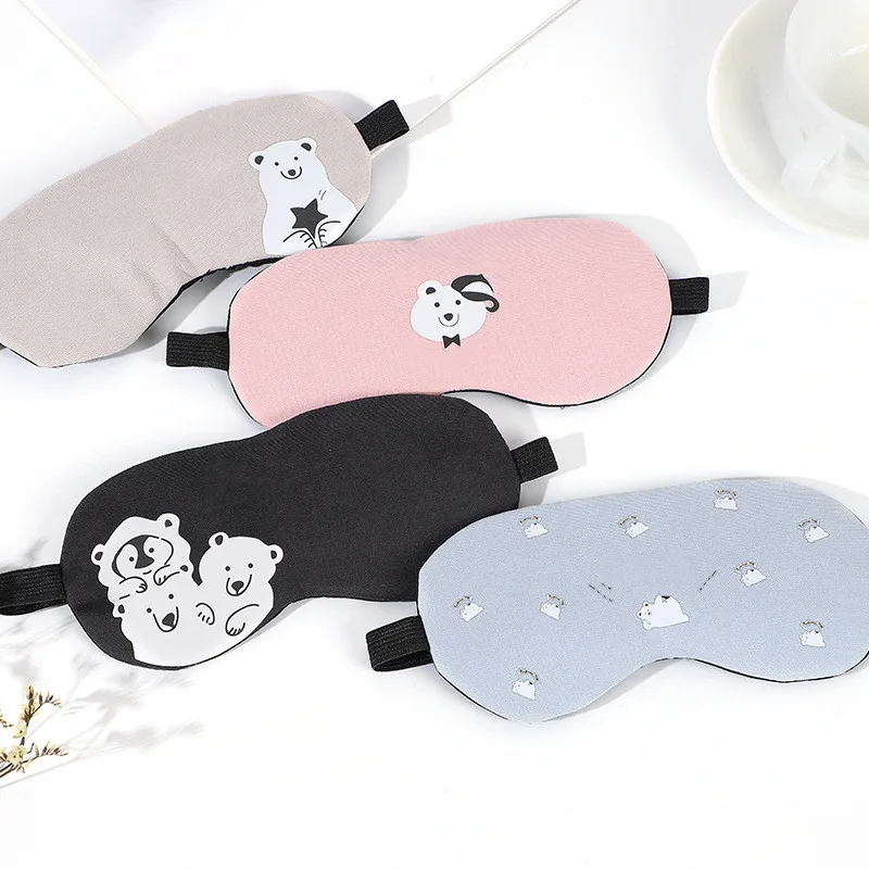 1 шт. Корейская Милая мультяшная маска для сна натуральная расслабляющая мягкая
