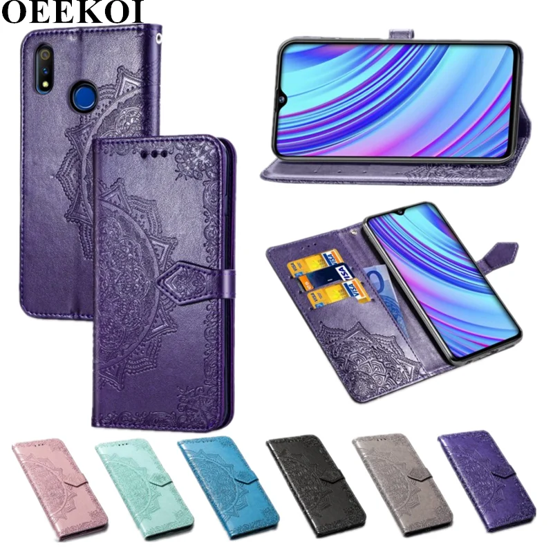 OEEKOL Datura цветочный флип чехол кожаный для Realme 5 Pro/5/3 Pro/3|Чехлы-портмоне| |