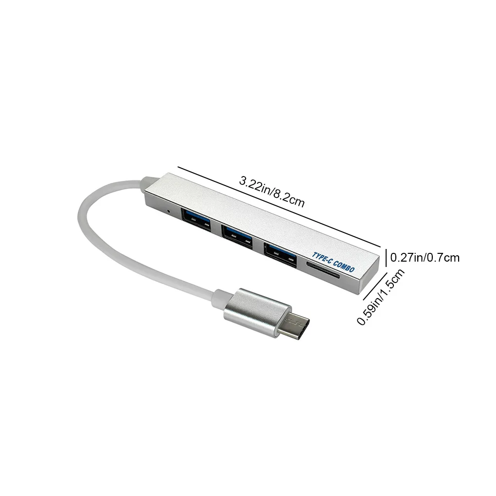 4 порта сплиттер Type-C к USB 2 0 концентратор конвертер адаптер кабель для ПК ноутбук