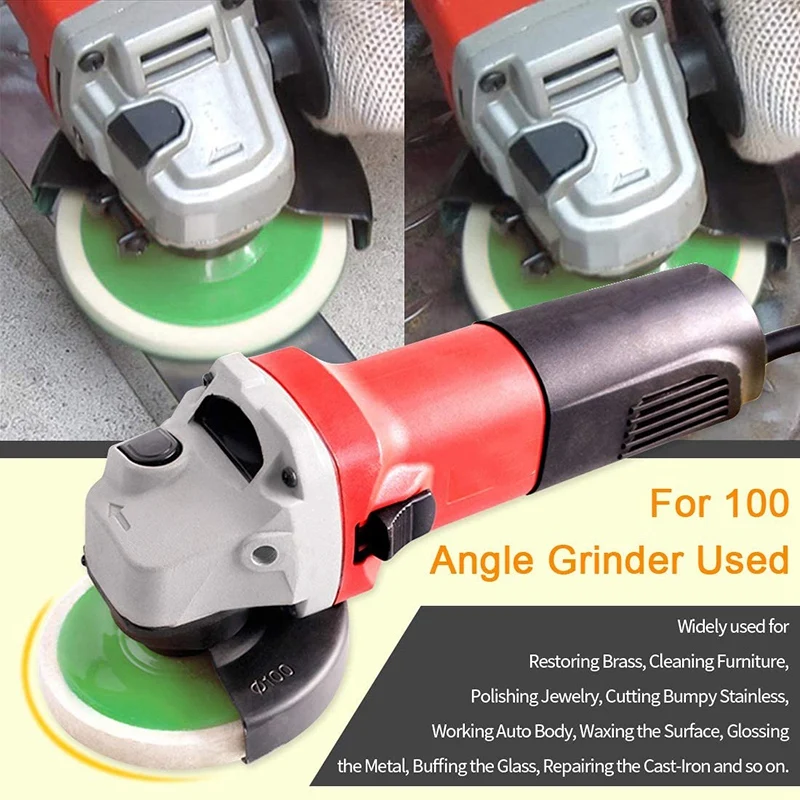 

New 13 Pcs Polishing Wheel with Compounds Kit Contains 10Pcs 4Inch 100mm Wool Felt Polishing Buffing Wheel Pad