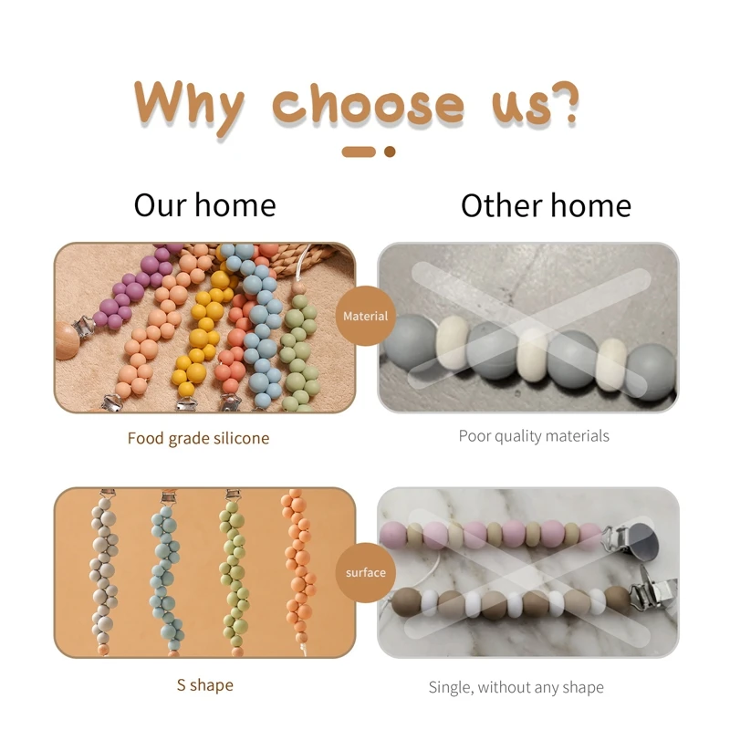 1 шт. цепочка для детской соски-Пустышки из пищевого силикона | Мать и ребенок
