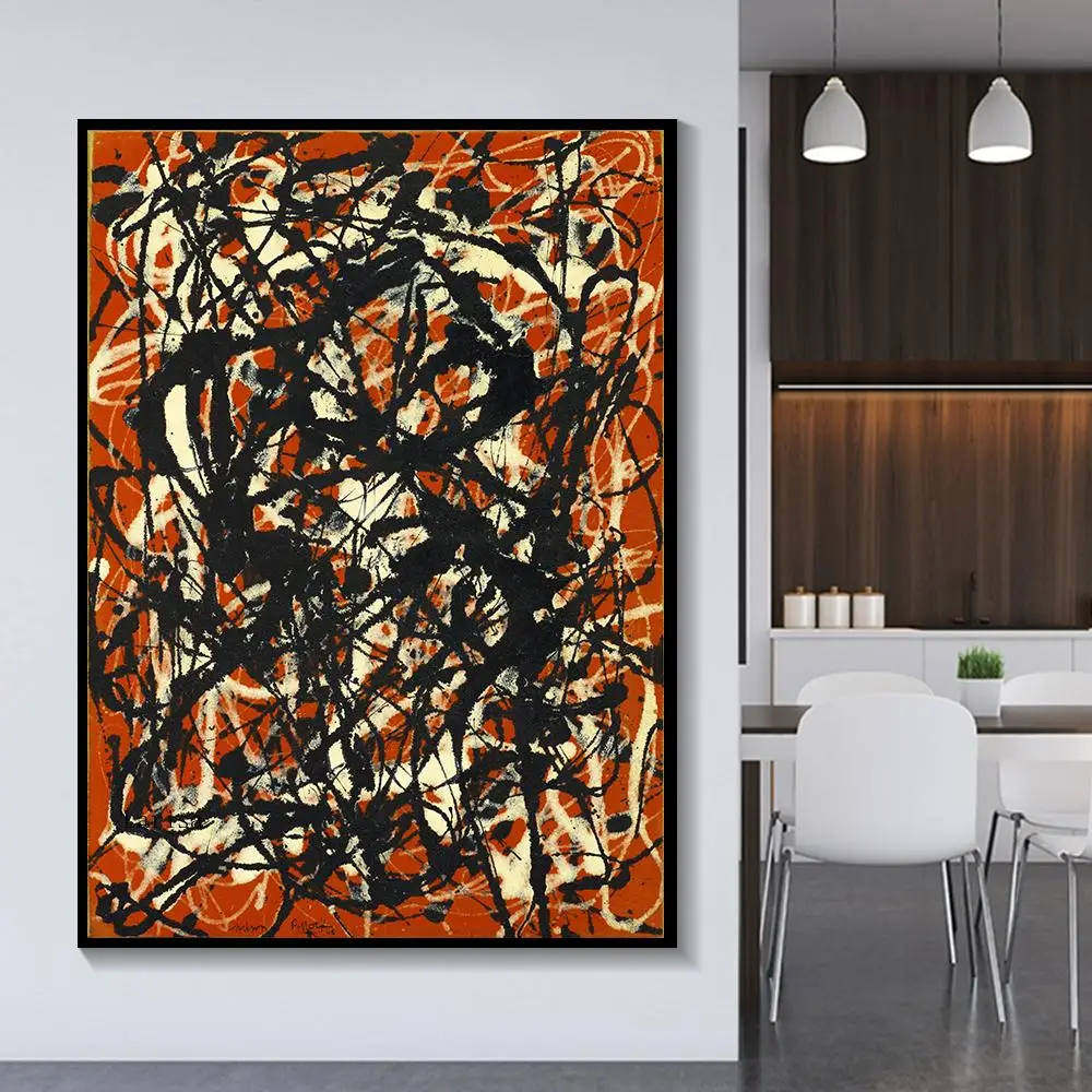 

Abstract Canvas Oil Painting Jackson Pollockfree Formartwork Poster Picture Modern Home Living Room Decoration Wall Art