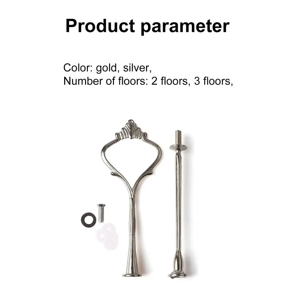 

Hot Sales 2/3 Tier Cake Plate Stand Crown Handle Fitting Rod Wedding Party Display Stand