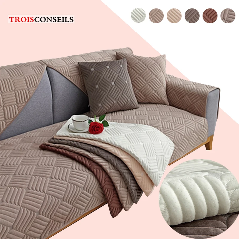 

Thicken Plush Sofa Cover European Universal Sofa Towel Cover Slip Resistant Couch Cover Sofa Towel for Living Room Decor