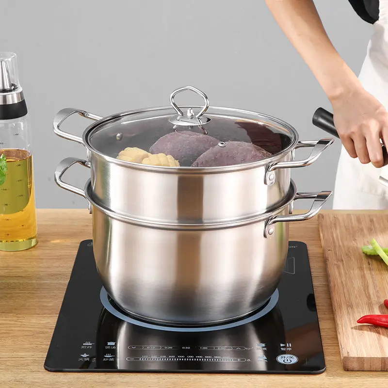 Кастрюля для супа из нержавеющей стали кастрюля отпаривания маленькая Горячая