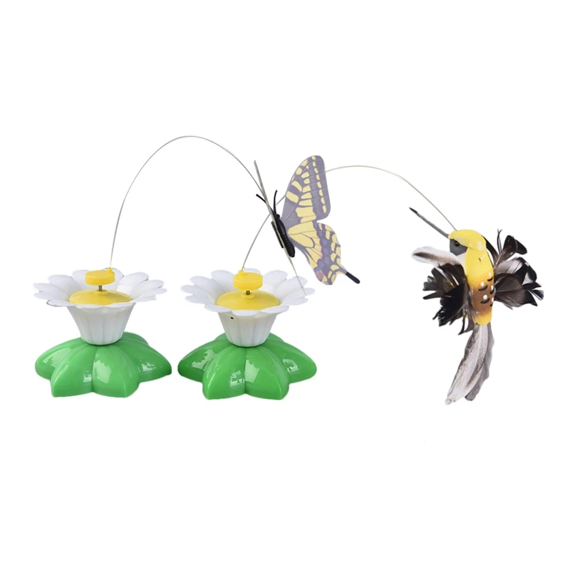 

Pet Cat Kitten Play Toy Electric Rotating Butterfly Steel Wire Cat Teaser Toys