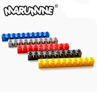 marumine 2730 technology bricks 1x8 with holes 20pcs technique lift arm building blocks accessorieseducational toys for children