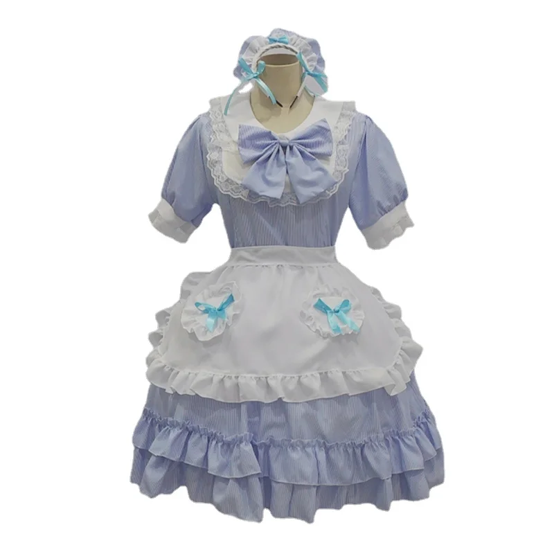 

New Two Dimensional Lovely Puff Lolita Sweet Dress OP Maid Fluffy Skirt Cos Dress Cosplay