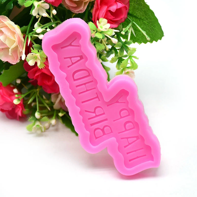 DIY с днем рождения формы силиконовые буквы шоколада помадки украшения торта