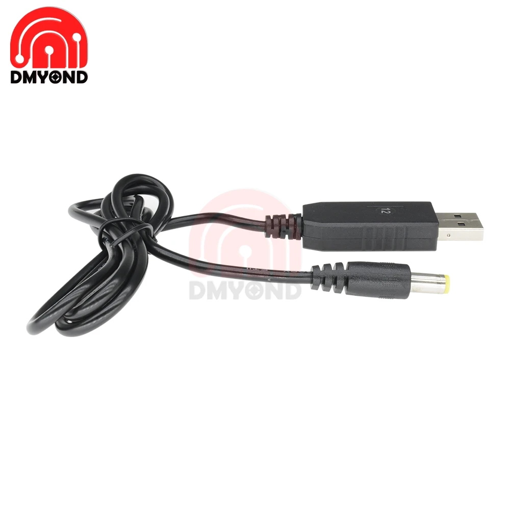 1 м DC-DC USB 5V до 9В/12V кабель 5 5x2 мм DC Jack Напряжение Boost зарядный шнур шаг вверх