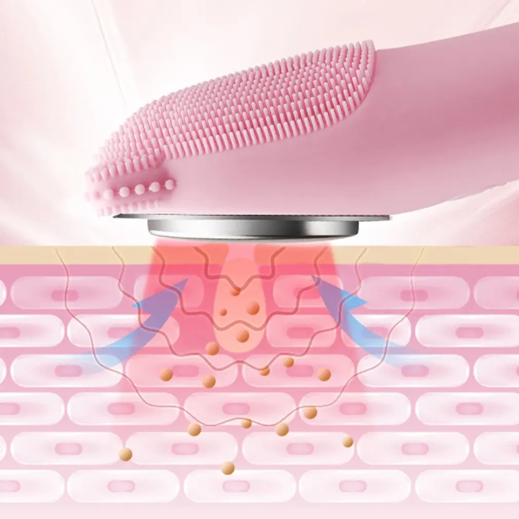 Goede Ultrasone Anion Elektrische Waterdichte Siliconen Duurzaam Cleanser Massage Borstel Thuis Facial Massage Instrument