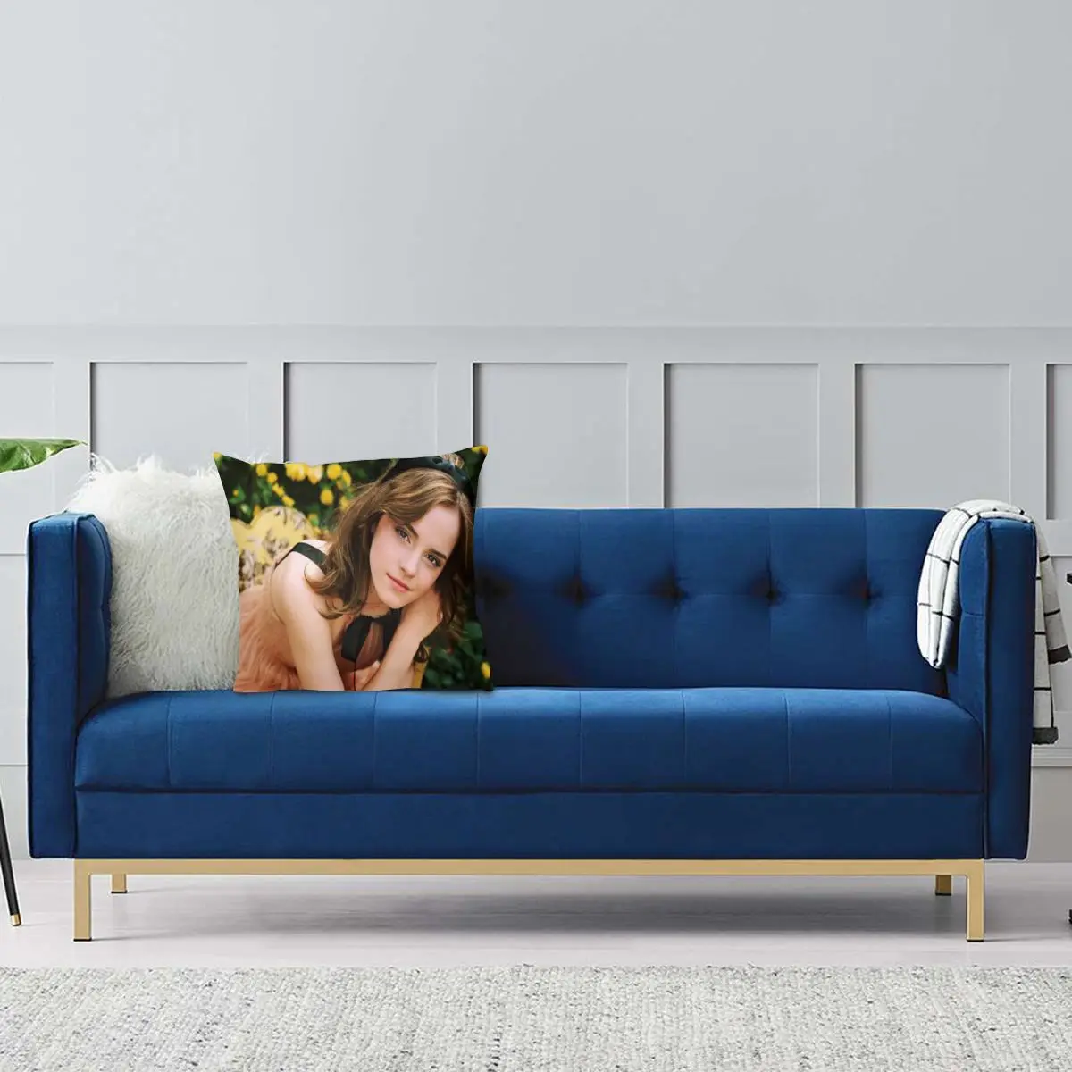 Чехол для дивана с рисунком Эмма Ватсон|Наволочка| |