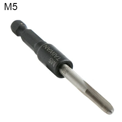 with Tap M5 M4-M16 адаптер для торцевых разъемов 1/4 ''шестигранный хвостовик квадратный шуруповёрт резьба адаптер для резьбонарезания патрон для станка сверла питания - Цвет: with Tap M5