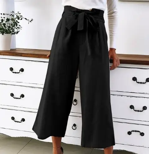 Women's Casual Loose Sport Harem Pants Sweatpants Wide Leg High Waist Lace Up Straight Joggers Trousers Plus Size Pantalon Femme