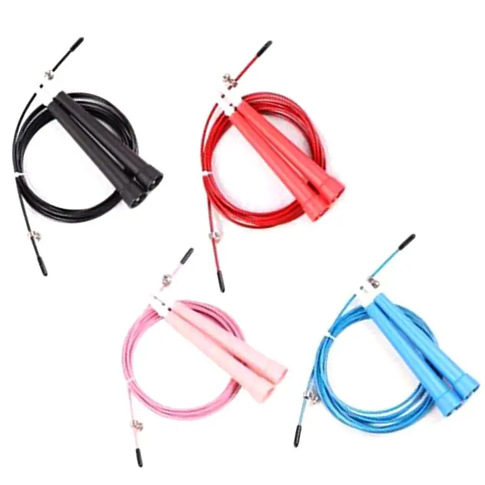 

Rope Skipping Jump Rope Workout Toy Exercise Game Imported Steel Wire 4color Skipping Rope Plastic Handle Steel Wire Rope Gifts