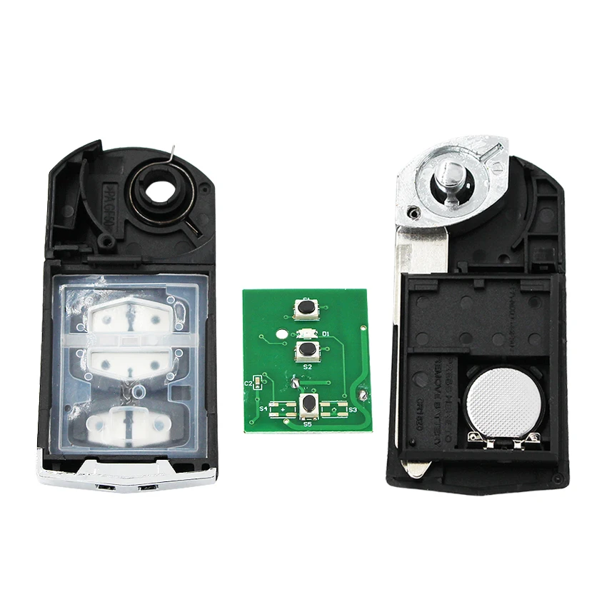 3 кнопки 433 МГц складной ключ с дистанционным управлением чипом 4D63 БЕСКЛЮЧЕВОЙ