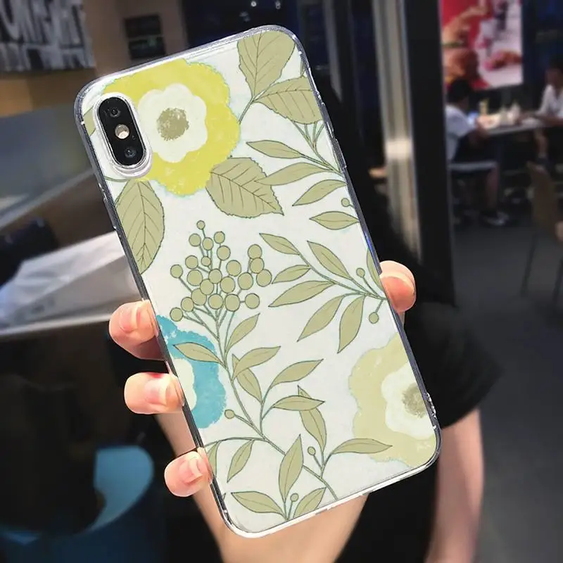

Vintage painting pattern painting Phone Cases Transparent for iPhone 6 7 8 11 12 s mini pro X XS XR MAX Plus