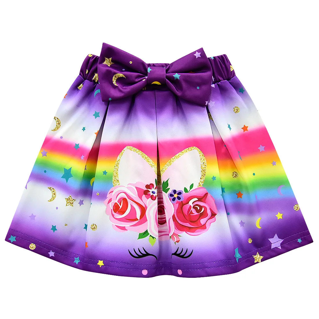 Комплекты платьев для маленьких девочек с единорогом из 4 предметов Детская