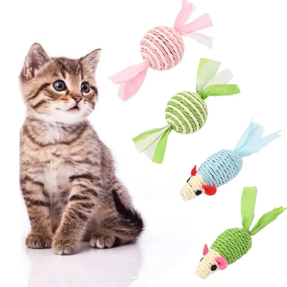 

Hot Sales Pet Cat Kitten Mouse Rattle Toy Bite Chew Catch Clean Teeth Interactive Gift
