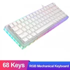 K66 66 клавишная механическая клавиатура TYPE-C проводная USB RGB подсветка PMMA keycaps Gateron переключатель игровая механическая клавиатура ПК ноутбук