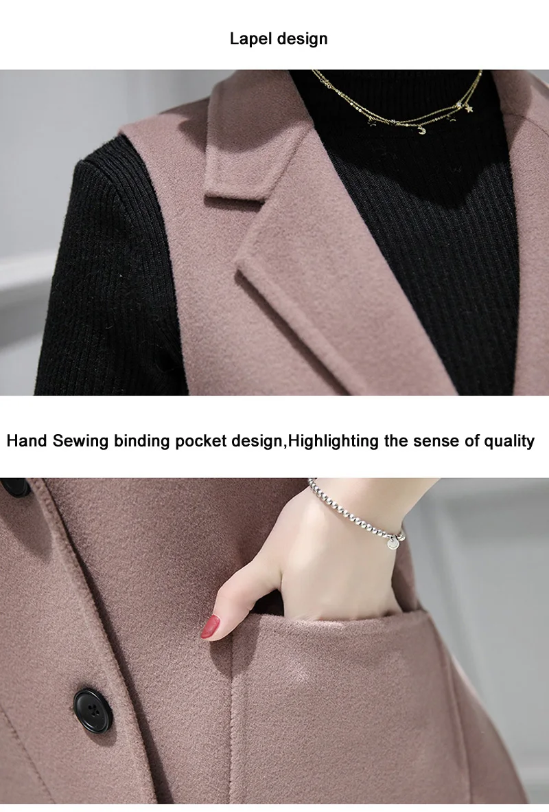 Шерстяной женский жилет 2020 весенний однотонный с боковыми пуговицами и