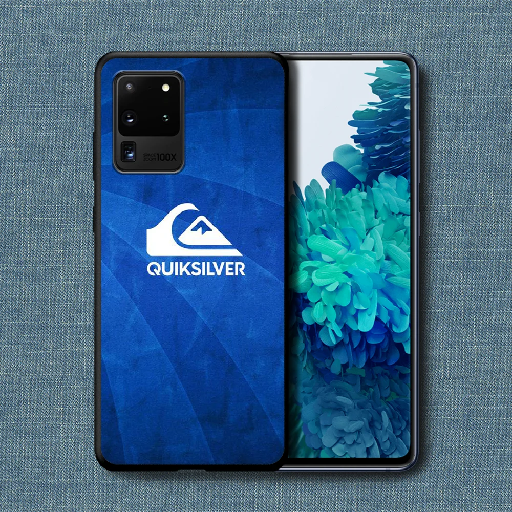 

Surfing Skateboard Quiksilver Phone Case For Samsung Galaxy Note S 8 9 10 20 Plus E Lite Uitra black Back Trend Coque 3D Hoesjes