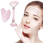 2 шт.компл. смолы ролик для массажа лица комплект гуаша скребок доска подтяжка лица до средство для борьбы с морщинами гуа-Ша массаж средство для ухода за лицом