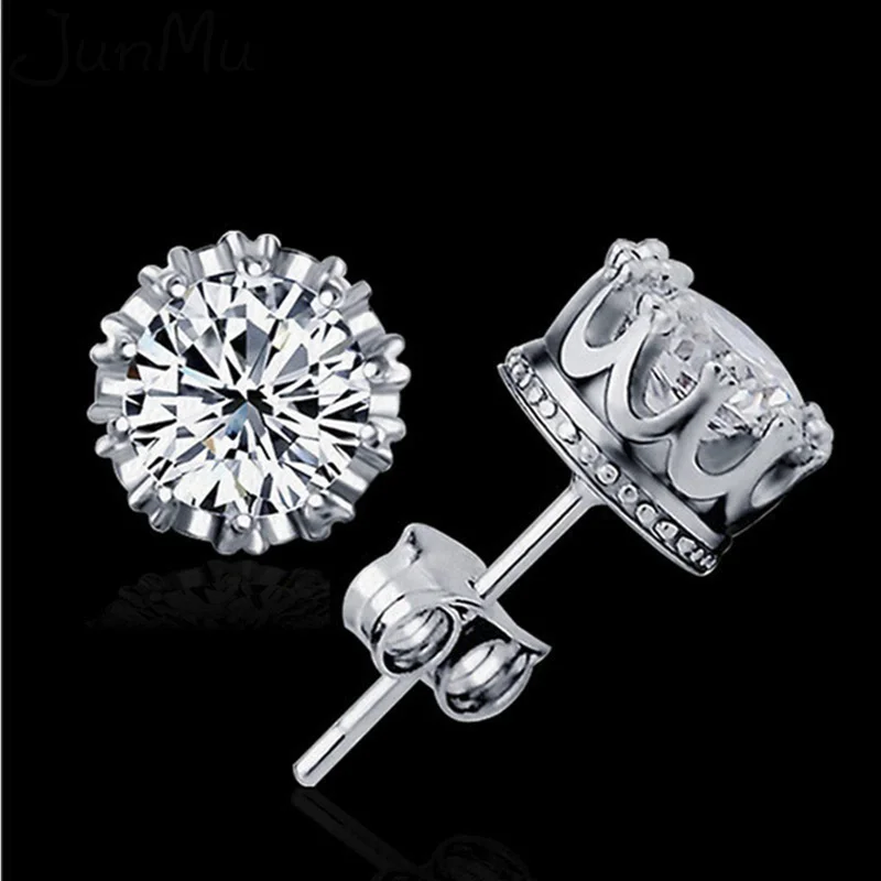 Модные женские серьги с короной золотого и серебряного цвета Brincos De Prata мужские