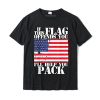 if this american flag offends you ill help you pack printing t shirts prevalent tops shirts cotton men funny