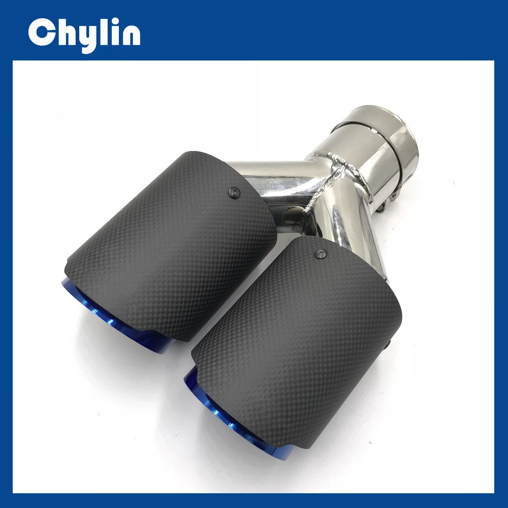 1 шт. высокое качество матовое углеродное волокно Автомобильная задняя Exhasut